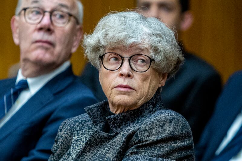 Former Michigan State University president Lou Anna Simon was accused of lying to investigators in 2018 about what she knew years earlier about sexual assault complaints against Nassar.  The Grand Rapids Press / AP