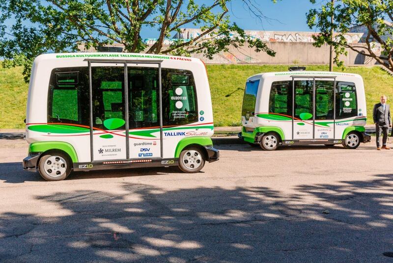 Two driverless buses are being trialled in Tallinn, Estonia, until the end of August. Credit: Arno Mikkor/EU2017EE