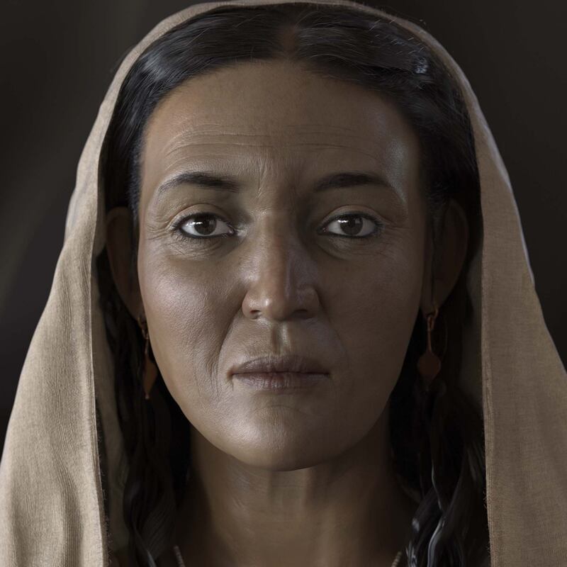 A reconstruction of a Nabataean women produced through a project in Saudi Arabia run by the Royal Commission for AlUla. All photos: Royal Commission for AlUla