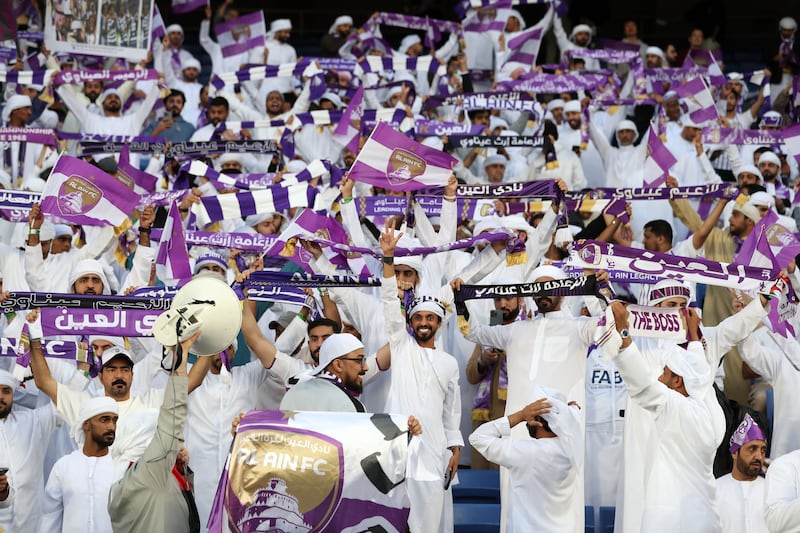 Al Ain fans before the first leg against Yokohama F Marinos. Chris Whiteoak / The National