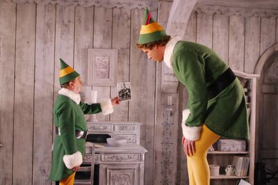 A handout movie still of "Elf" showing Will Ferrell (Courtesy: New Line Cinema) NOTE: For Chris Newbould's feature about film sequels *** Local Caption ***  elf_8fed5eee.jpg