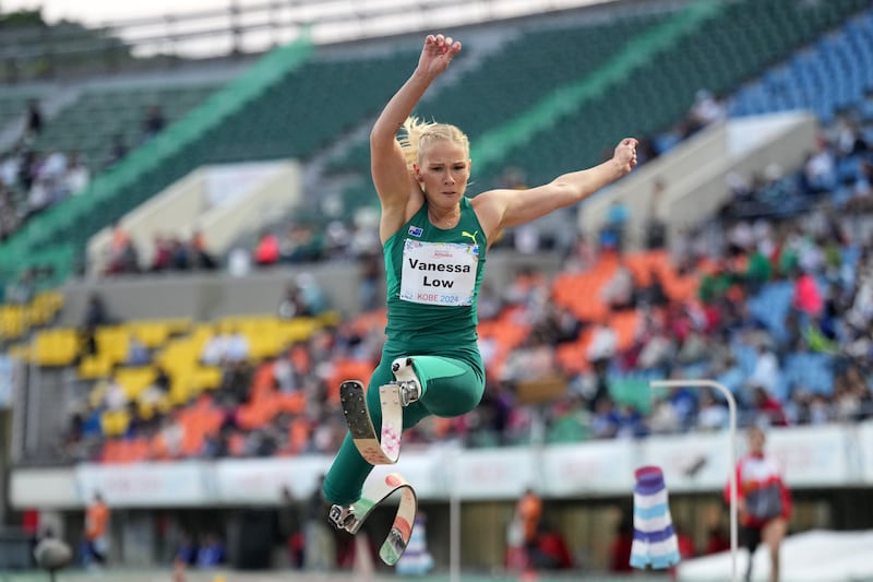 Vanessa Low of Australia competes in the Women's Long Jump T63 final, on day seven of the World Para Athletics Championships in Kobe, Japan. Getty images