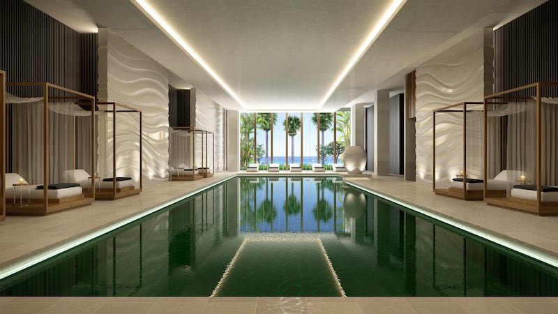 The resort's indoor lap pool