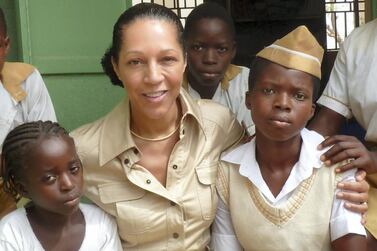 Helen Grant MP on a visit to a primary school on the outskirts of Abuja, Nigeria.Courtesy Office of Helen Grant