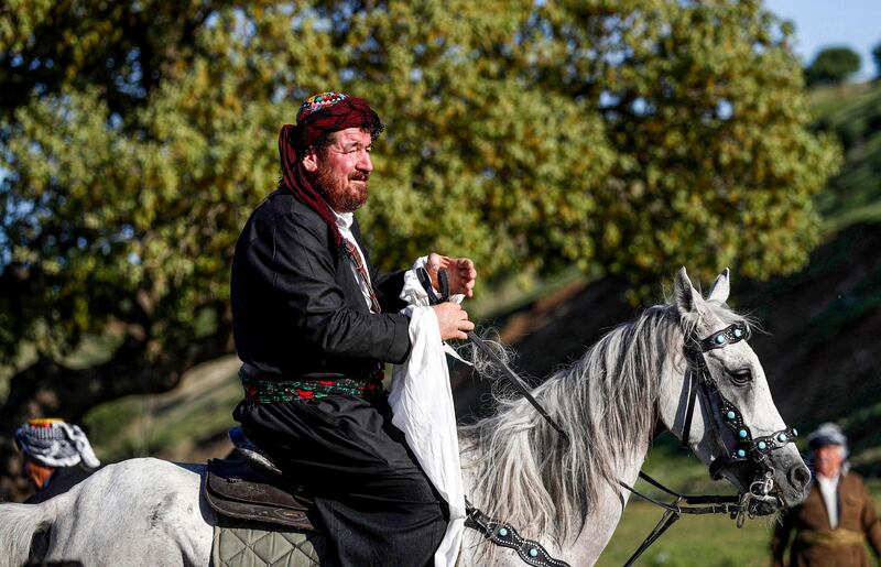 Horse riding is a traditional pastime in Kurdish communities. AFP