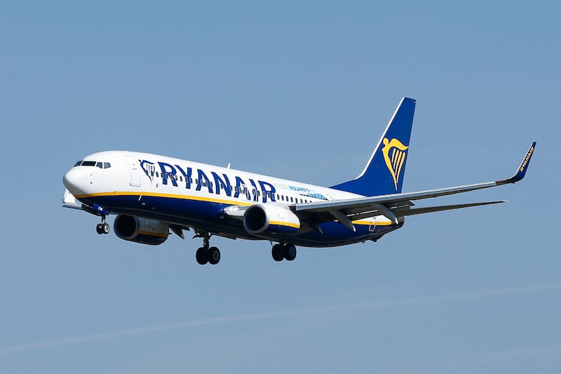 A fire was reported as a Ryanair plane flew over the English channel. Photo: AFP