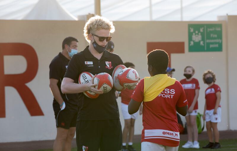 Rugby practice at the school.