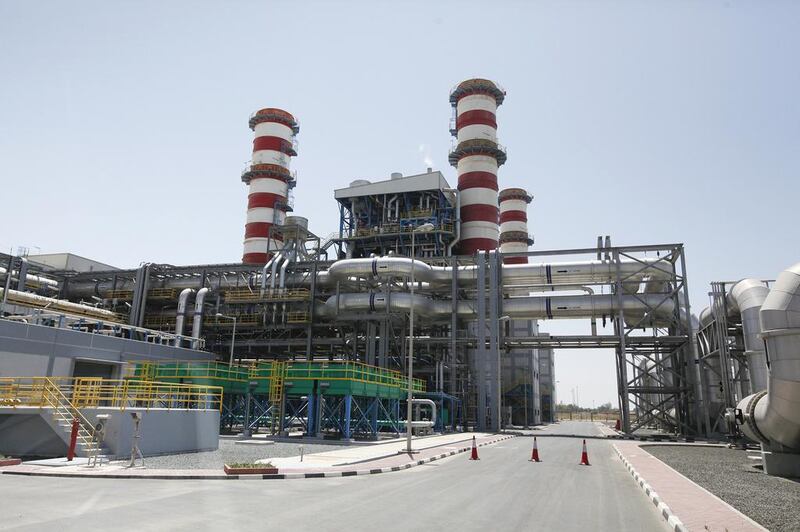 Ninety-six per cent of domestic consumption of water comes from one of the 70 desalination plants located in the UAE, such as this one in Dubai. Sarah Dea / The National