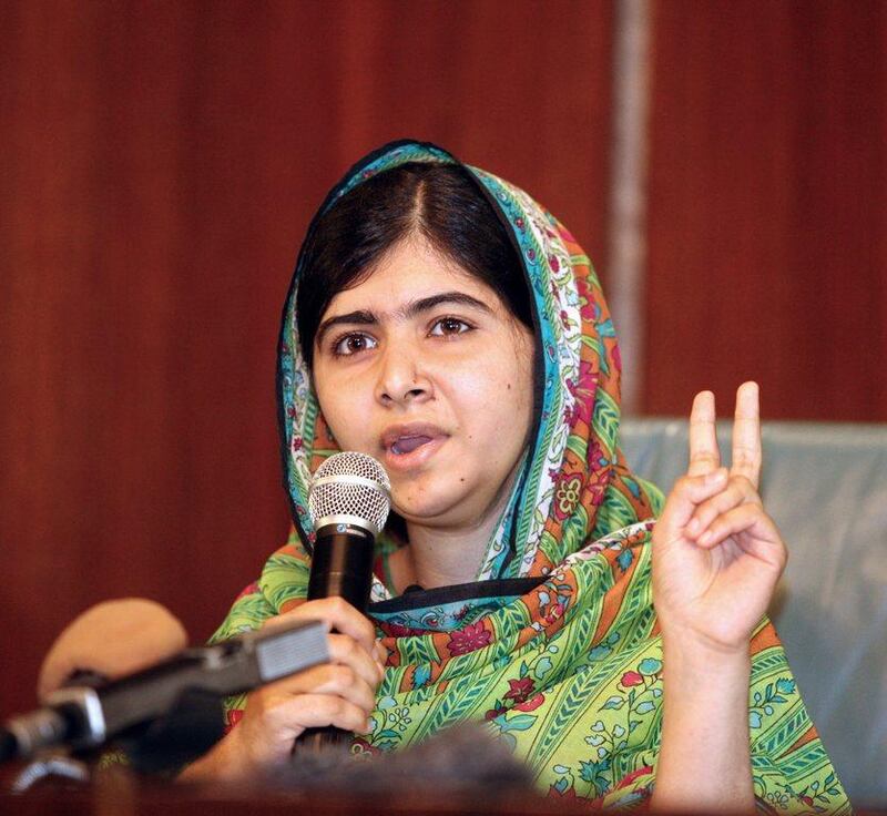 Malala Yousafzai giving a press conference after meeting with the Nigerian president in Abuja on July 14,2014. The Malala Fund focuses on improving education in Pakistan, Nigeria, Syria among others. Wole Emmanuel / AFP Photo