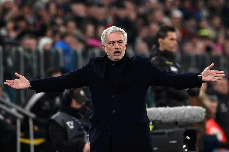 Legendary coach Jose Mourinho this week left Roma in Serie A. AFP