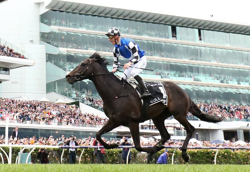 Mark Zahra rides Gold Trip to win the Melbourne Cup. Getty Images