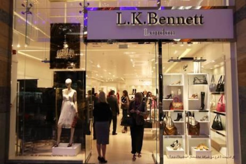 
DUBAI , UNITED ARAB EMIRATES Ð Nov 22 : Exterior view of the L . K . Bennett London shoe store at Mirdif City Centre in Dubai. ( Pawan Singh / The National ) For Arts & Life. Story by Rebecca