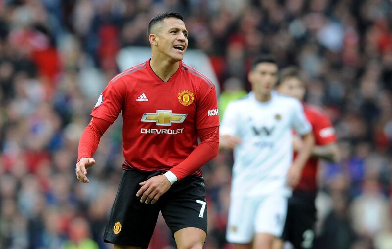 Alexis Sanchez has scored just three goals for Manchester United since arriving from Arsenal. AP Photo