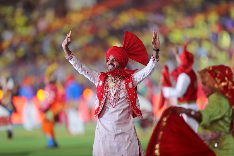 Artists perform during the opening ceremony. AP 