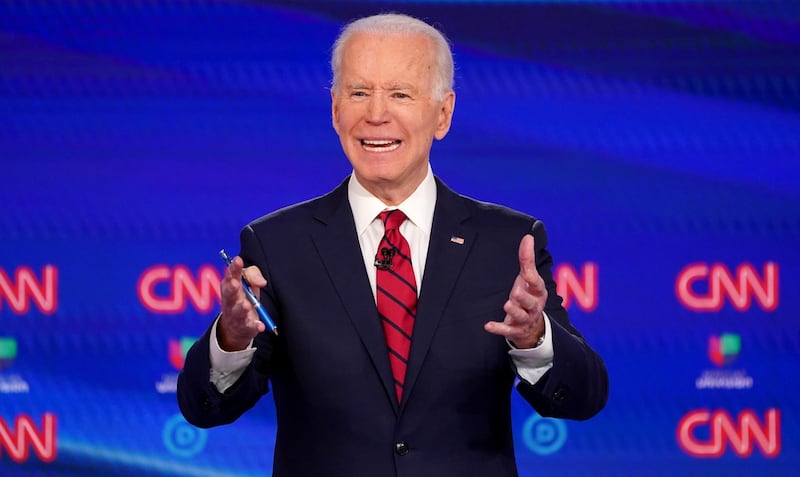 Former Vice President Joe Biden speaks during the 11th Democratic candidates debate. Reuters