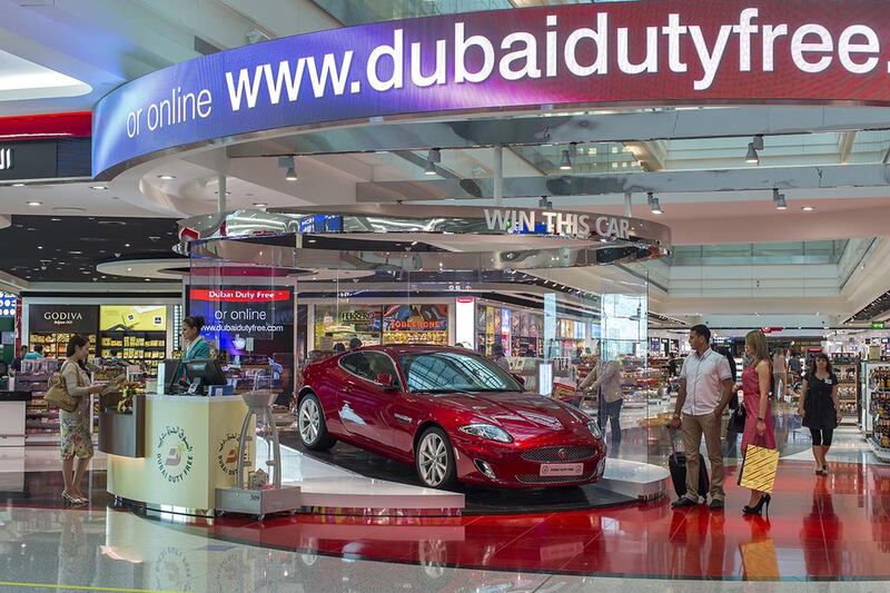 Sales at the duty free outlets at Dubai International and Al Maktroum airports declined by 3.2 per cent last year. Courtesy Dubai Duty Free