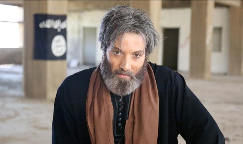 The Syrian actor Mohammed Al Ahmad in a photo from the set of Gharabeeb Soud (Black Crows), a soap opera that depicts the life of women under ISIL. Ramadan viewing can often be a window into the interests of viewers across the Arab region. MBC