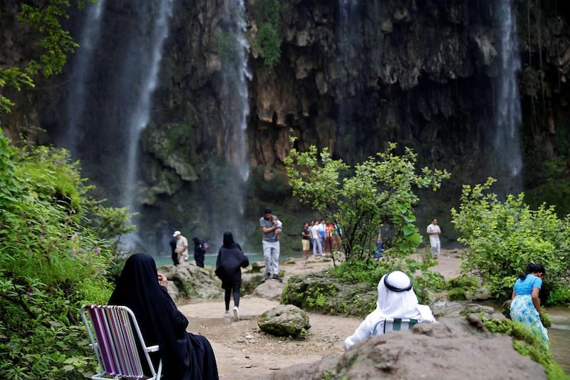 The monsoon, called khareef, from July to September, transforms the mountains of Salalah, Oman. Reuters