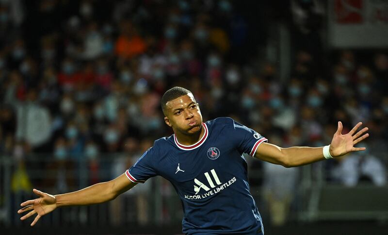 Mbappe celebrates. AFP