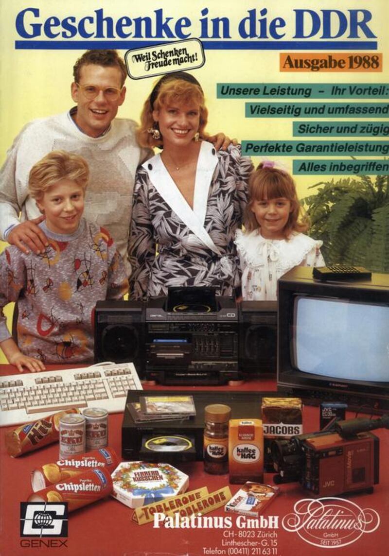 A 1988 Geschenke in die DDR (Gifts in the DDR) catalogue, a scheme that allowed West Germans to buy consumer goods as gifts for East Germans. Getty Images