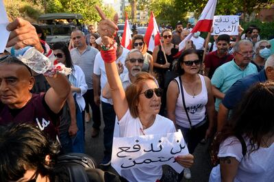 Lebanese protest against shortages of electricity and water in Beirut as the country faces a dire economic crisis. EPA