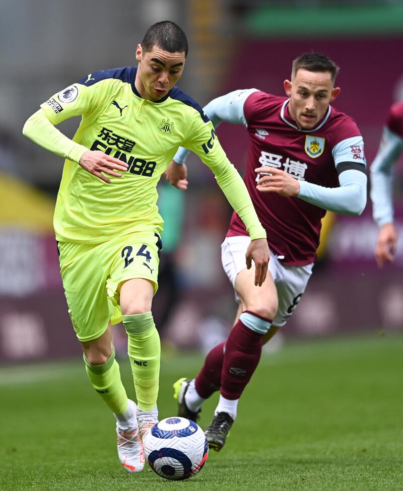 Miguel Almiron - 6: Non-existent as attacking threat in first half, improving marginally after break and benefitted from having Saint-Maximin alongside him in attack. Should have made it 3-1 but saw low shot cleared off line by Tarkowski. AP