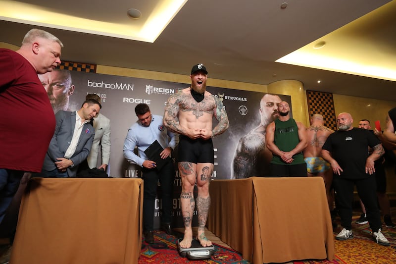 Hafthor 'Thor' Bjornsson weighs in at 152kg. Chris Whiteoak / The National