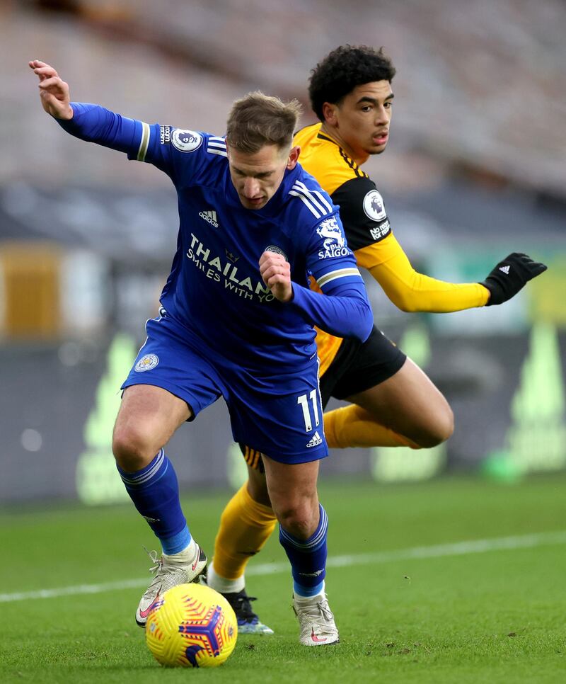 Marc Albrighton – 7. Aimed a threatening cross towards fellow substitute Vardy, but it was turned away by some last ditch Wolves defence. Repeated the trick in the final throes, but Vardy's header went wide. PA