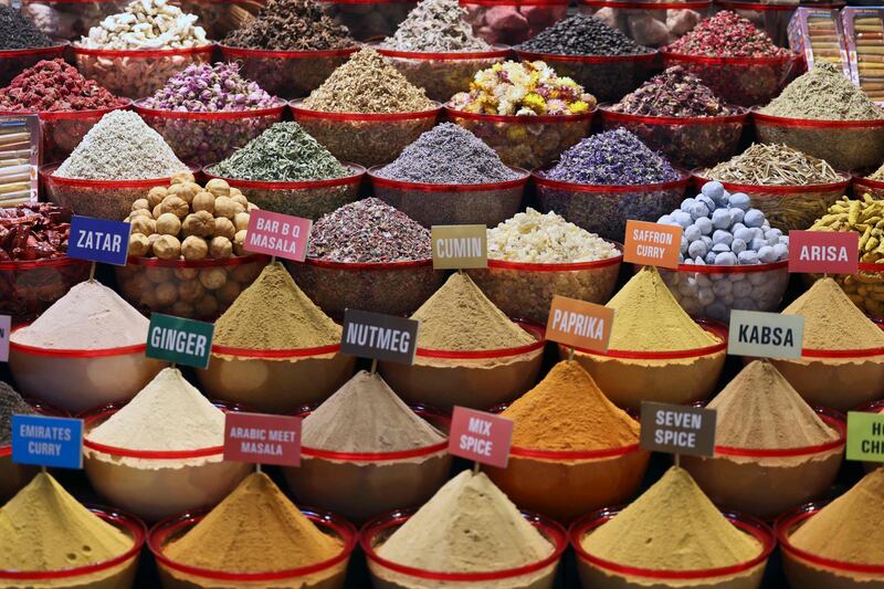 Spices on display at the Souq Ramadan in Dubai ahead of the Muslim fasting month. AFP