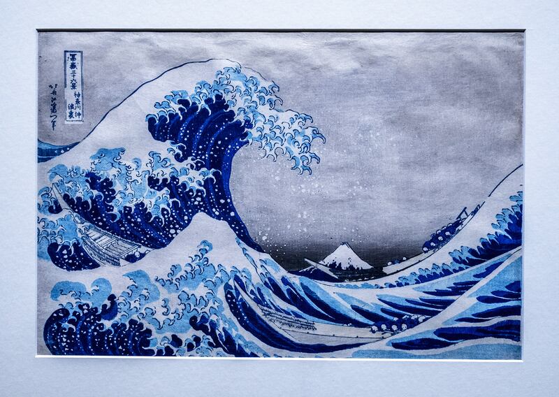 'Under the Wave off Kanagawa' by Katsushika Hokusai (Japan, 1760-1849) is part of Louvre Abu Dhabi's new exhibition Stories of Paper. All Photos: Victor Besa / The National