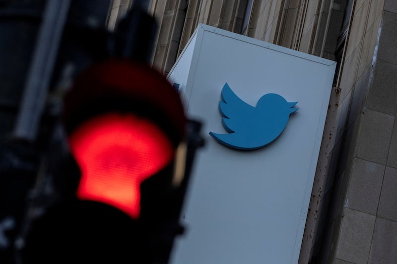 A view of the Twitter logo at its corporate headquarters in San Francisco, California, US. Reuters