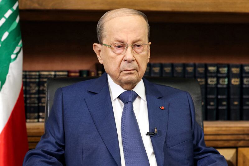 Lebanese President Michel Aoun's term is set to end on October 31. AFP