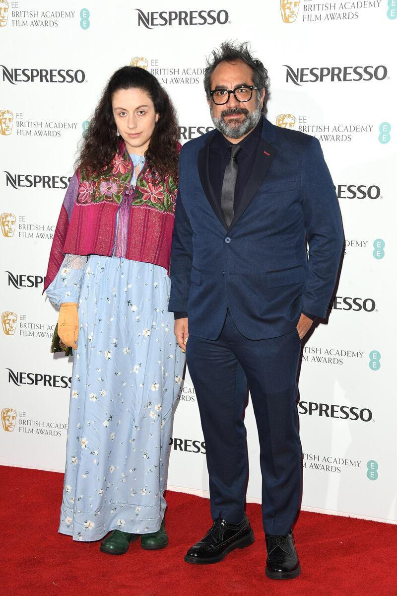 Eugenio Caballero and guest at the Bafta Nespresso Nominees' Party at Kensington Palace, London on February 9. Getty Images