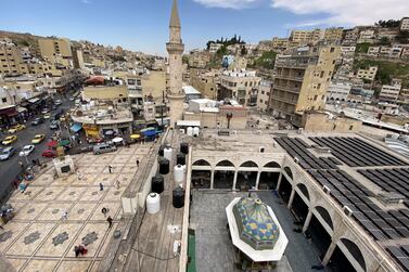 A view shows downtown Amman and the main Al Husseini mosque in the centre of the city, on April 16, 2022.  Reuters