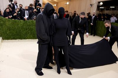 Kim Kardashian West and Demna Gvasalia at the Met Gala on September 13 in New York City. WireImage