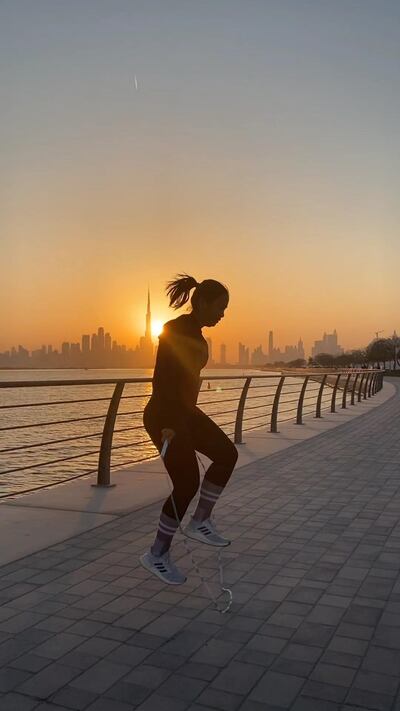 Fatima Joy Ablen skips two to three times a week, for at least 30 minutes, and often joins meet-ups with fellow jumpers on weekends