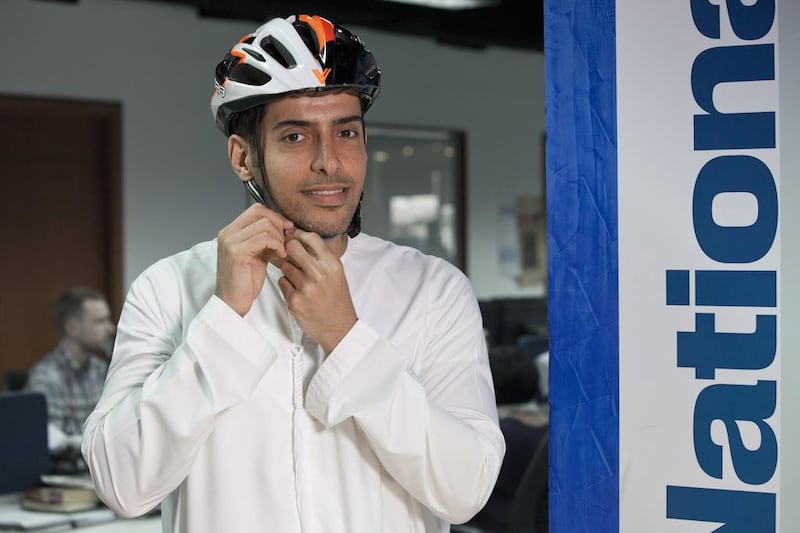 Mohammed Al Otaiba, editor-in-chief of The National, would like people to think of cycling as an everyday occurrence, rather than being an event. Razan Alzayani for The National. 