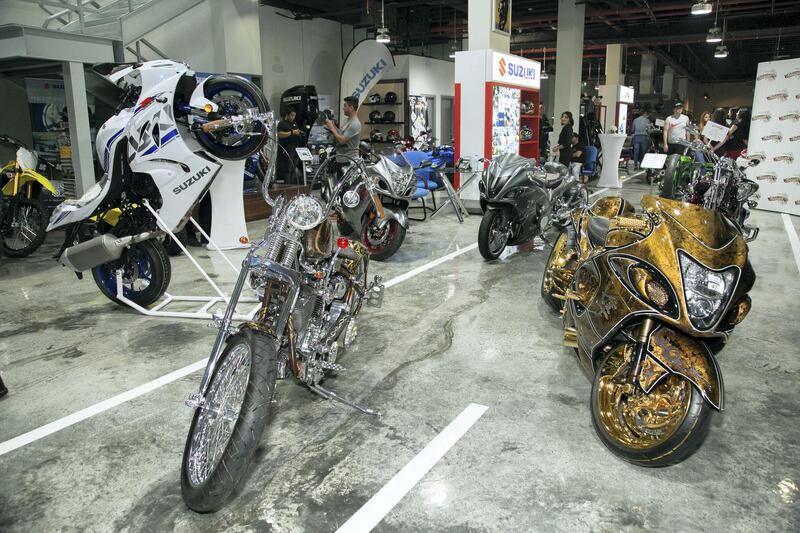 Bikes on display at Motorcycle Mall. Supplied