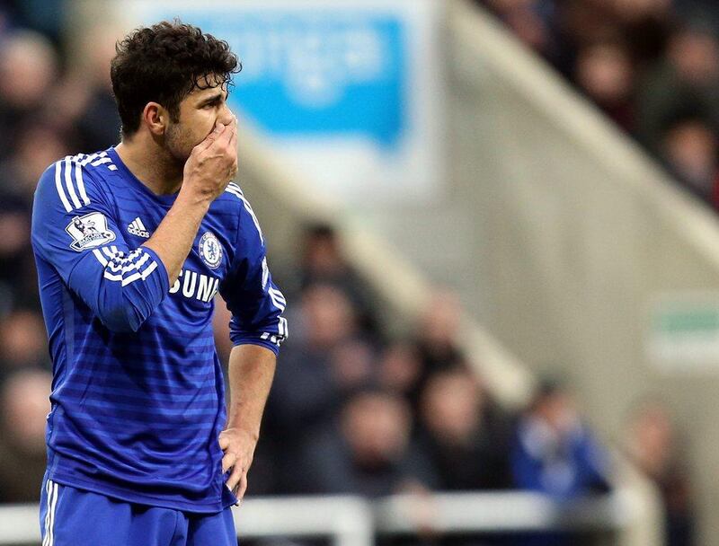 Chelsea's Diego Costa reacts at the end of his side's 2-1 loss to Newcastle United in the Premier League on Saturday. Scott Heppell / AP / December 6, 2014 