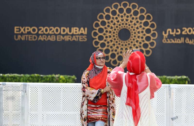 A rare opportunity to capture a quiet moment at Expo 2020 Dubai. Pawan Singh / The National