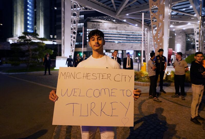Fans are welcoming Manchester City to Istanbul ahead of their Champions League final tie against Inter Milan on Saturday. PA