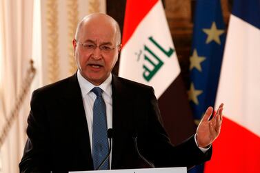 Iraqi President Barham Salih. AFP