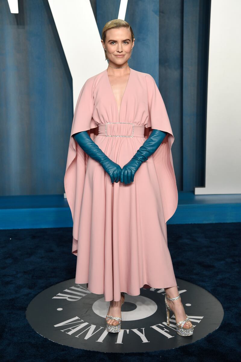 Maddie Hasson attends the Vanity Fair Oscar Party. AP