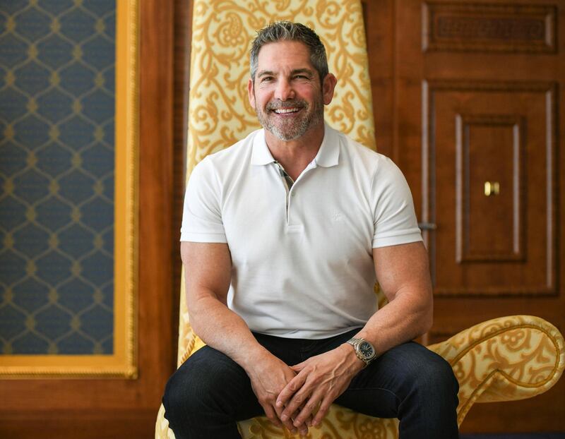 Abu Dhabi, United Arab Emirates - Grant Cardone, New York Times best-selling author, no. 1 sales trainer in the world , and internationally renowned speaker on leadership, real estate investing, entrepreneurship, social media and finance at Burj Al Arab. Khushnum Bhandari for The National