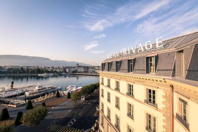 The view from the Beau-Rivage, overlooking Lake Geneva. Courtesy Beau-Rivage