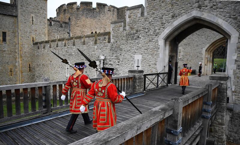 Beefeaters officially reopen the Tower of London. EPA