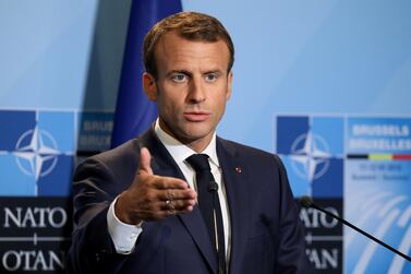 Emmanuel Macron said Europe was "on the edge of a precipice". Reuters