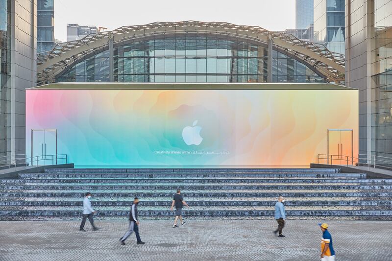 A new Apple Store will soon open its doors on Abu Dhabi's Al Maryah Island. Photo: Apple