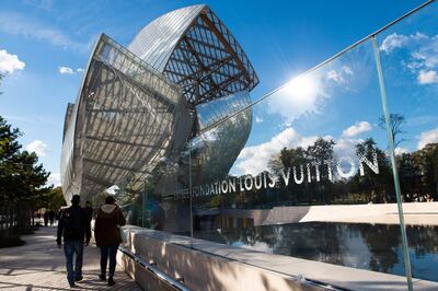 The artworks were on display as part of an exhibition at the Louis Vuitton Foundation in the Bois de Boulogne, western Paris. AFP