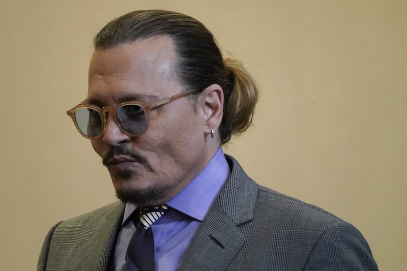 US actor Johnny Depp returns to the courtroom after a lunch break. AFP
